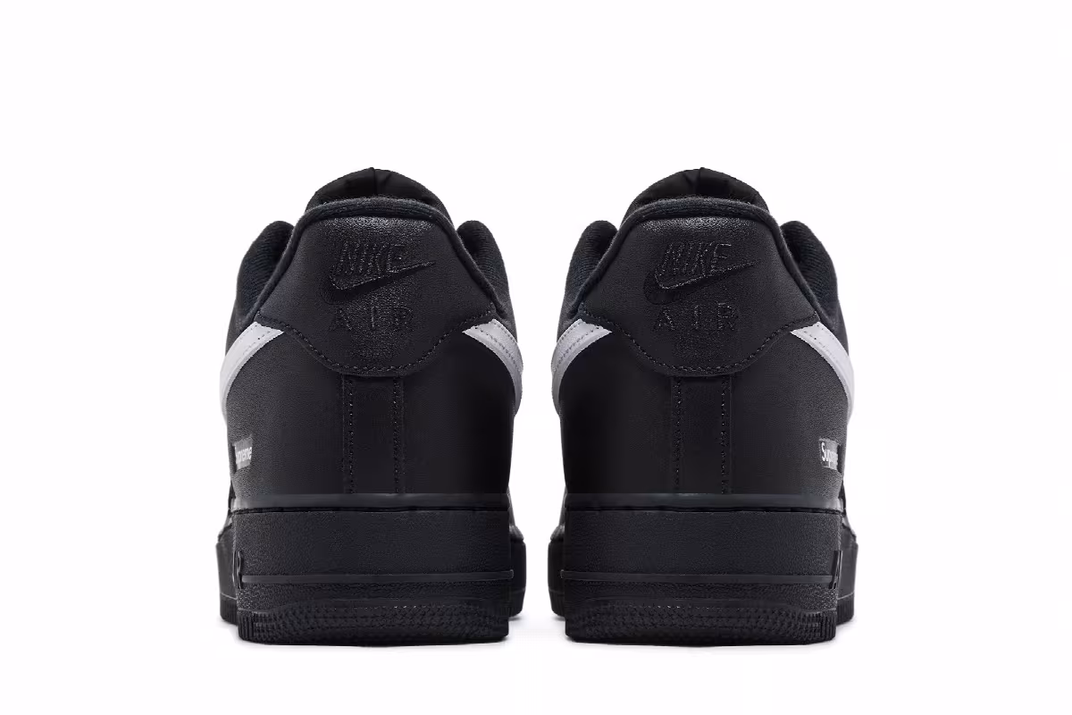 Supreme x Nike Air Force 1 Low Box Logo - Black White, view 7