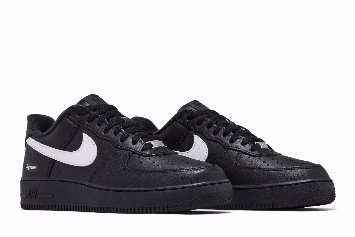 Supreme x Nike Air Force 1 Low Box Logo - Black White, view 9
