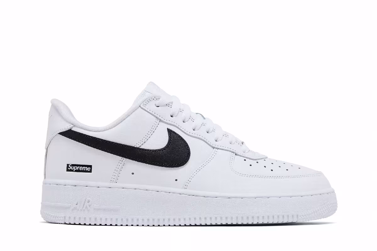 Supreme x Nike Air Force 1 Low Box Logo - White Black, view 2