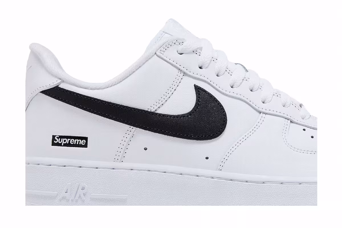 Supreme x Nike Air Force 1 Low Box Logo - White Black, view 3