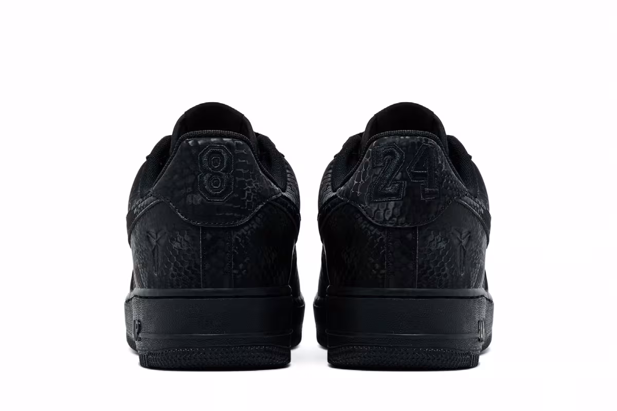 Kobe Bryant x Nike Air Force 1 Low Triple Black, view 7