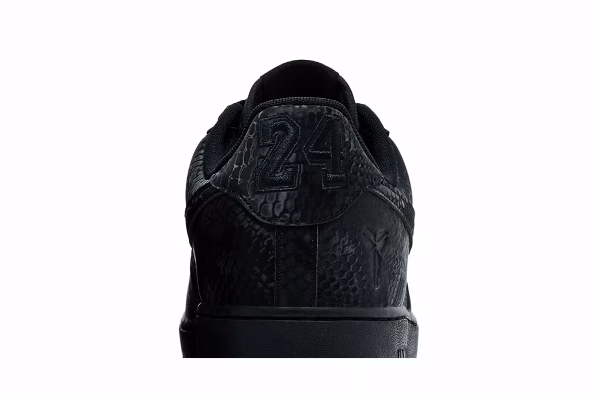 Kobe Bryant x Nike Air Force 1 Low Triple Black, view 8