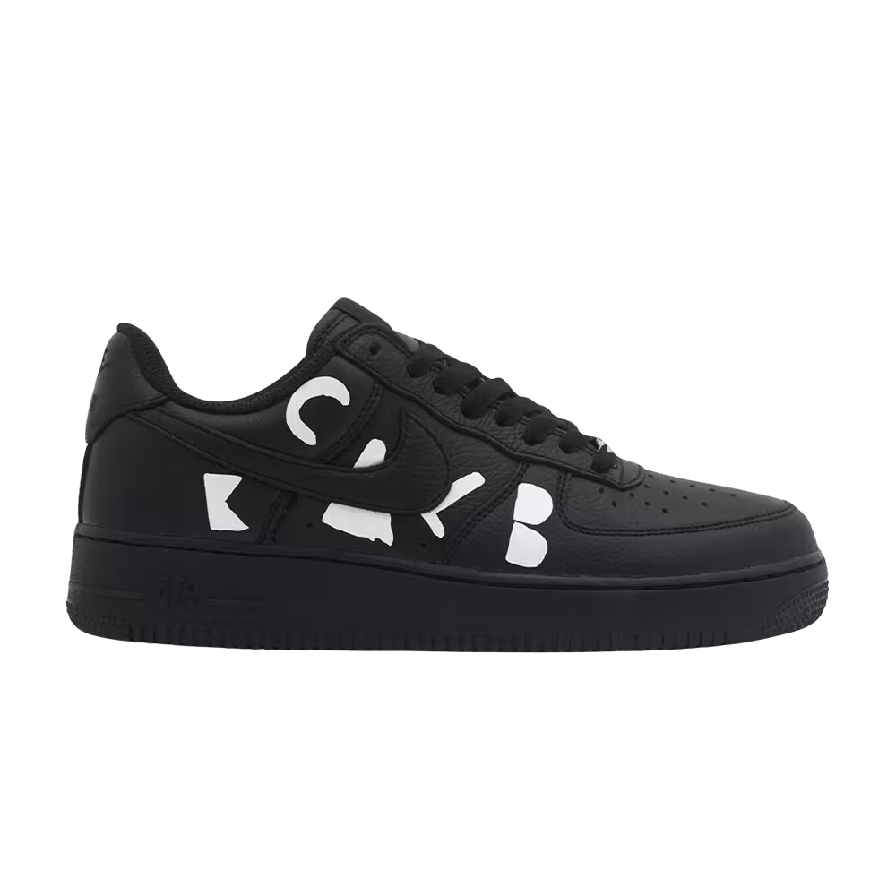BLACK Comme des Garçons x Nike Air Force 1 Low Black