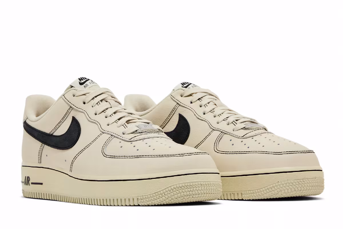 Nike Air Force 1 Light Khaki Black, view 9