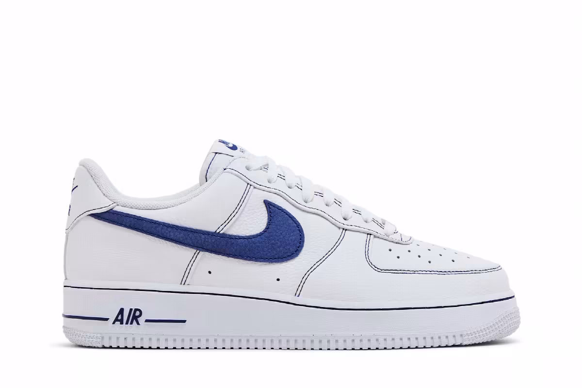 Nike Air Force 1 White Deep Royal, view 2