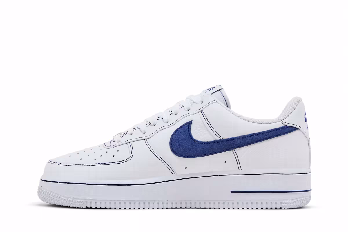 Nike Air Force 1 White Deep Royal, view 4