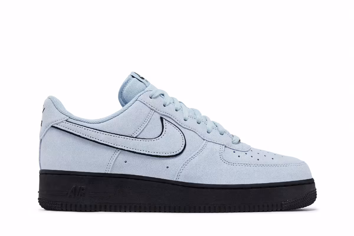 Nike Air Force 1 Light Armory Blue Suede, view 2
