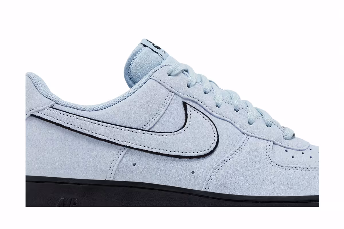 Nike Air Force 1 Light Armory Blue Suede, view 3