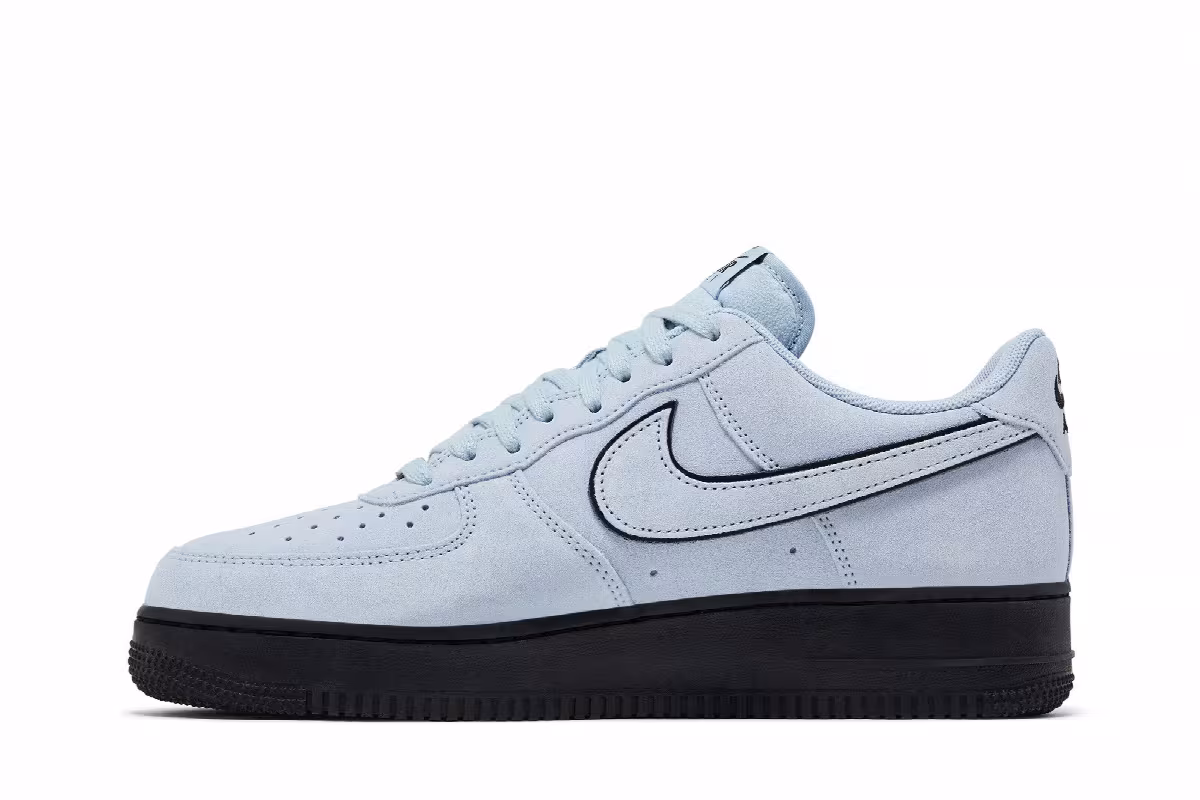 Nike Air Force 1 Light Armory Blue Suede, view 4