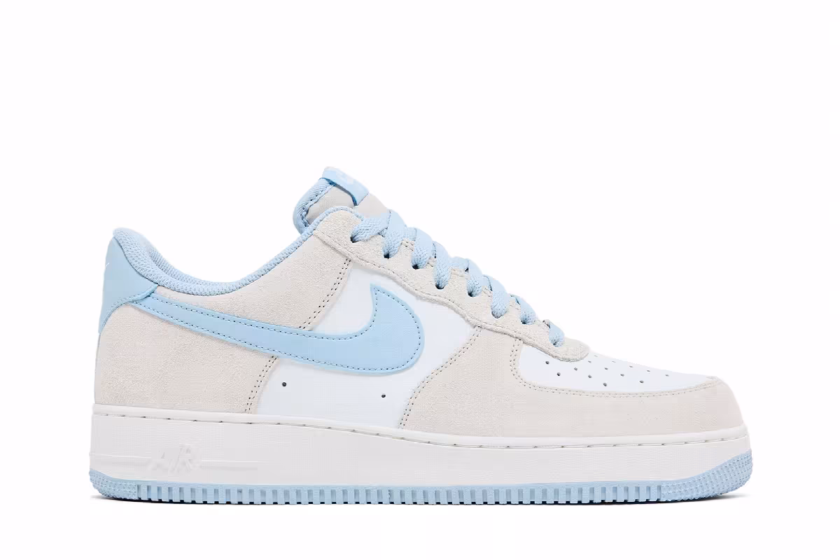 Nike Air Force 1 07 LV8 Light Bone Light Armory Blue, view 2
