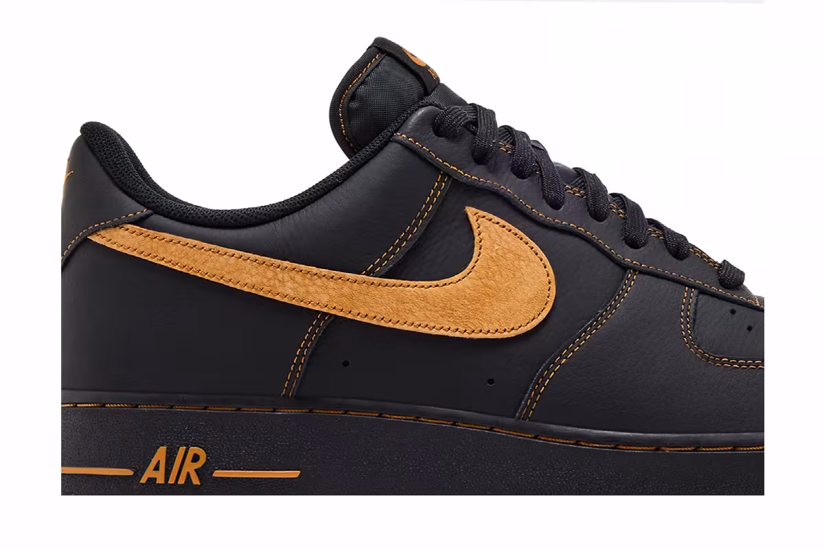 Nike Air Force 1 Black Tan, view 3