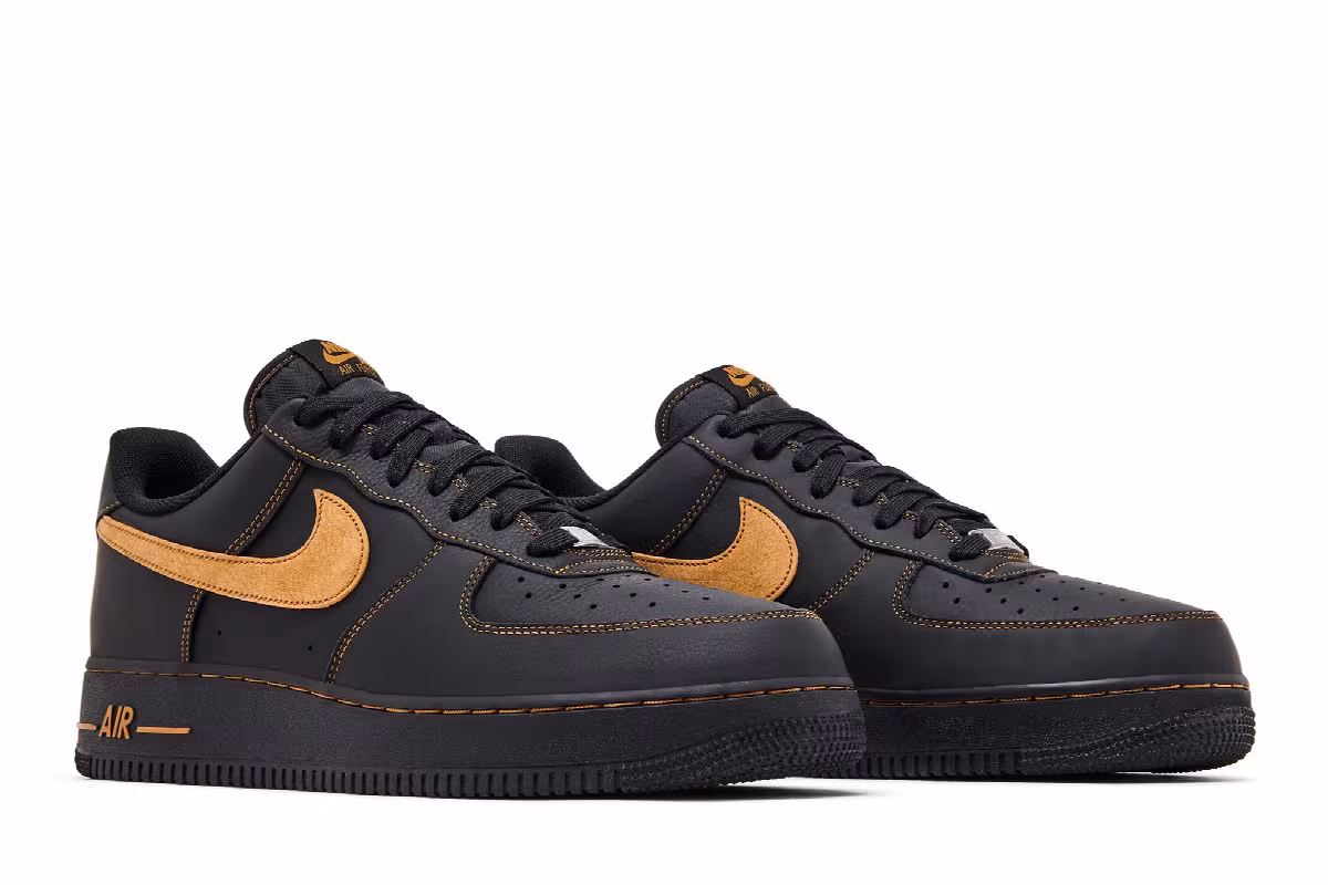 Nike Air Force 1 Black Tan, view 9