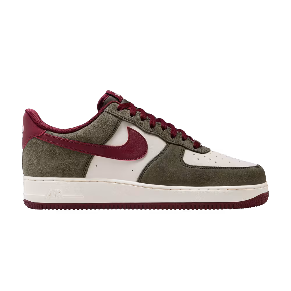 Nike Air Force 1 Cargo Khaki Dark Team Red