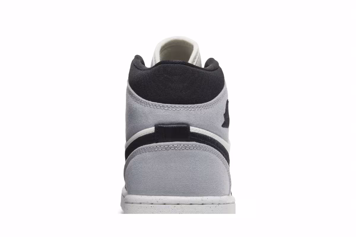 Women's Air Jordan 1 Mid SE Light Steel Grey Canvas, view 8