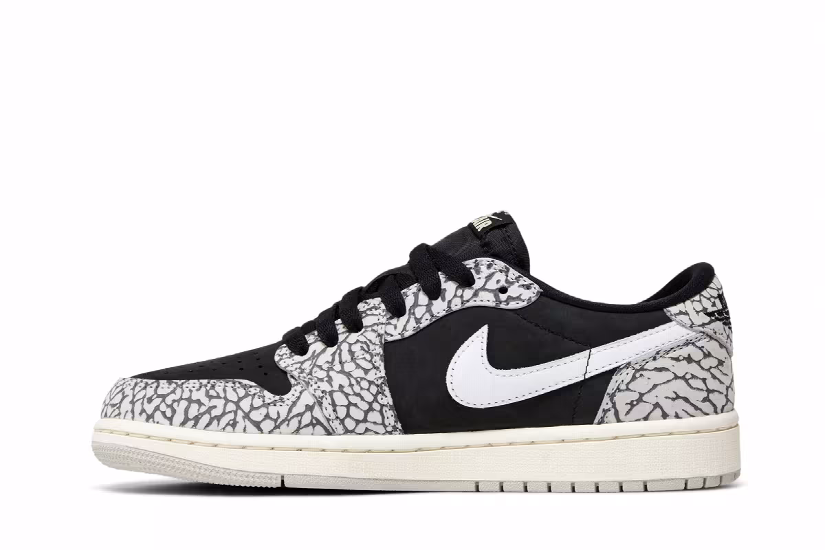 Women's Air Jordan 1 Low OG Black Cement, view 4