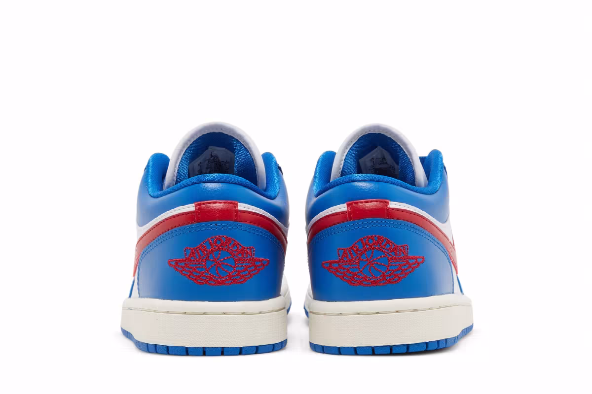 Women's Air Jordan 1 Low Sport Blue Gym Red, view 7