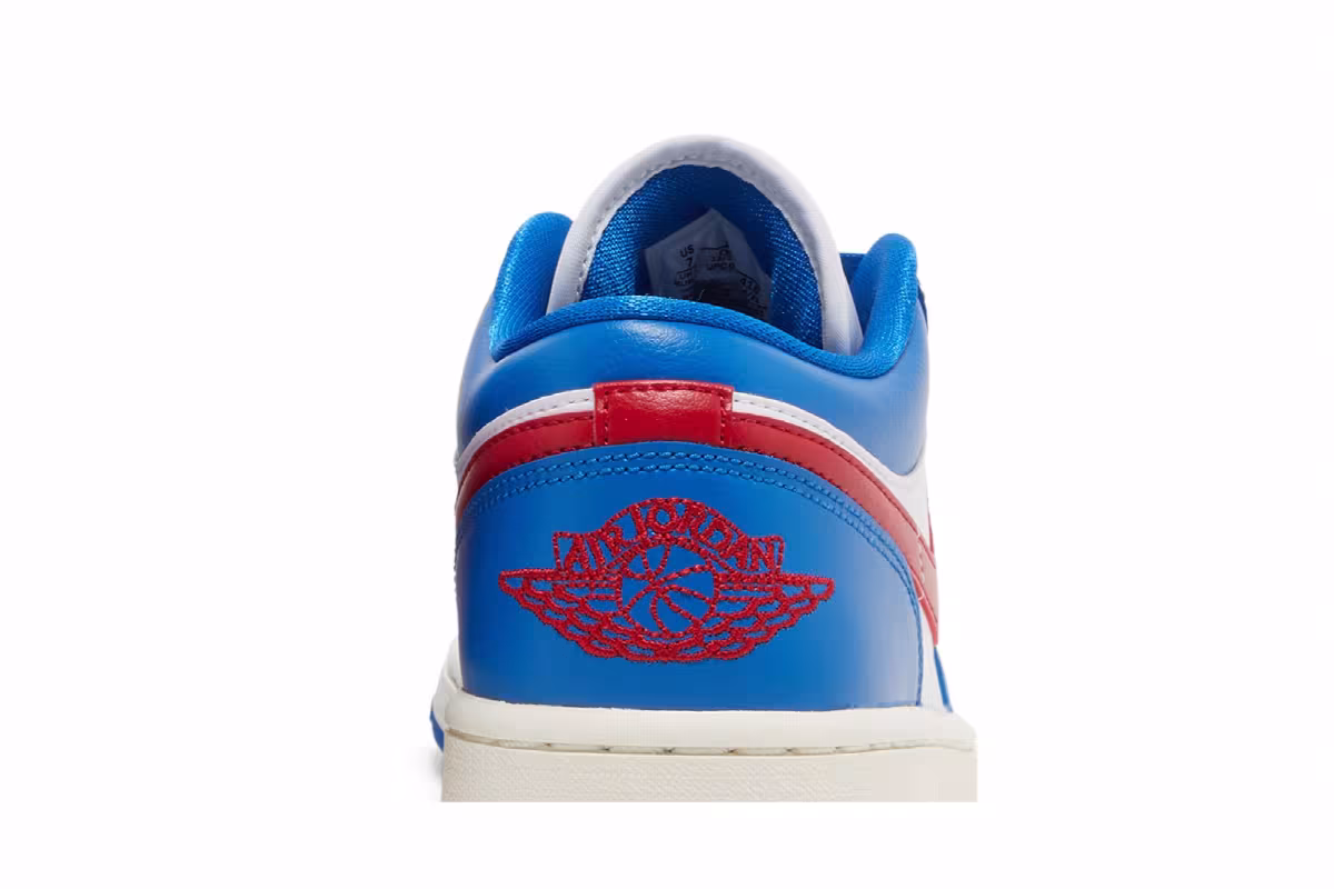 Women's Air Jordan 1 Low Sport Blue Gym Red, view 8