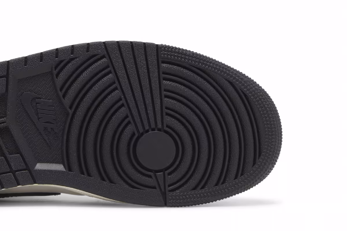 Women's Air Jordan 1 Mid Black Sail Gym Red, view 6