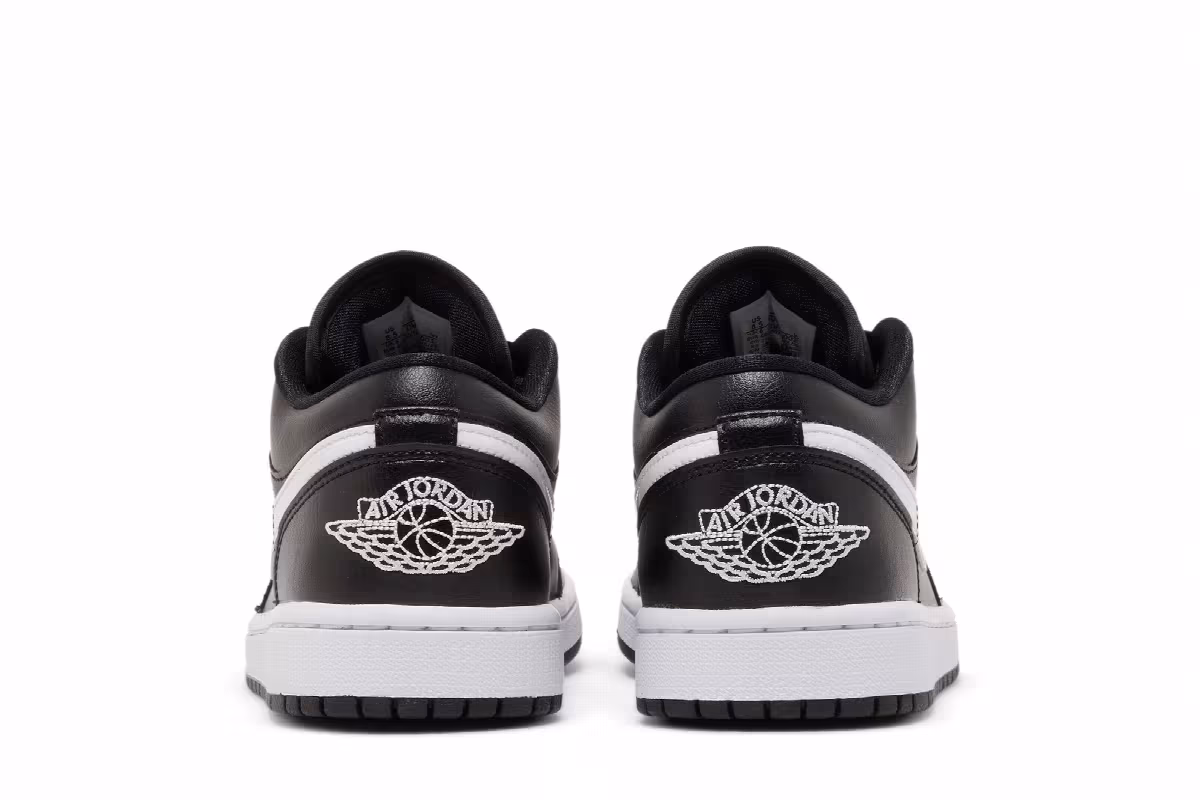 Women's Air Jordan 1 Low Black White, view 7