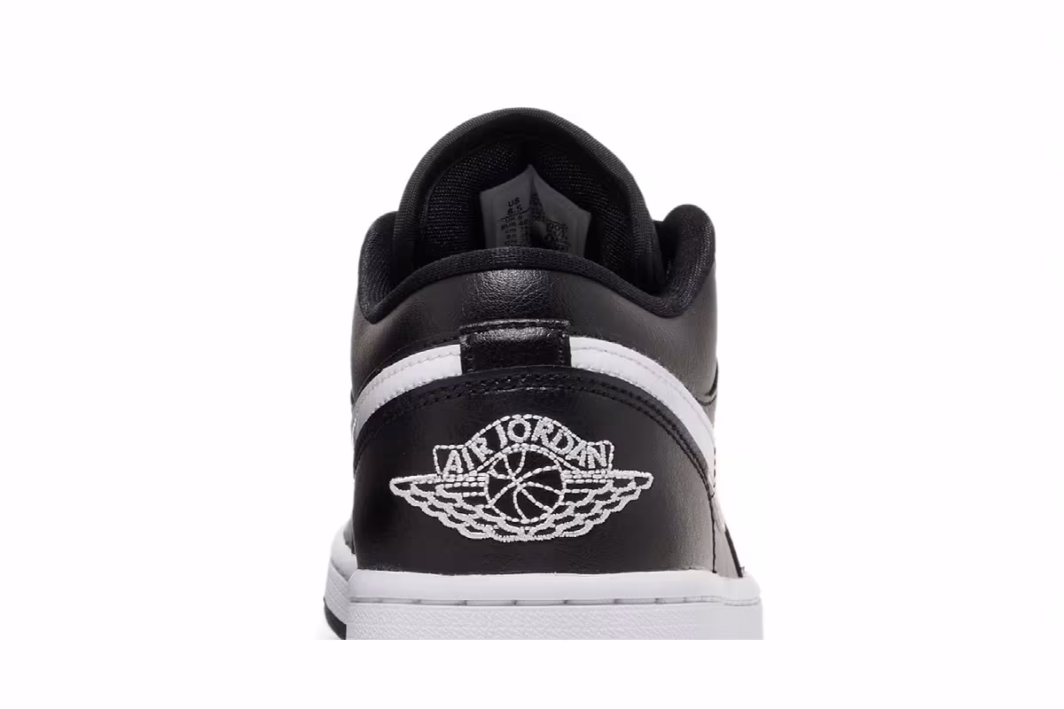 Women's Air Jordan 1 Low Black White, view 8