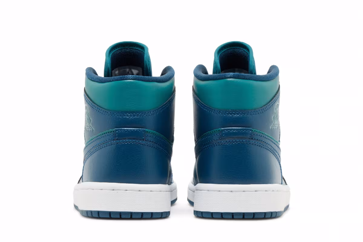 Women's Air Jordan 1 Mid Teal French Blue, view 7