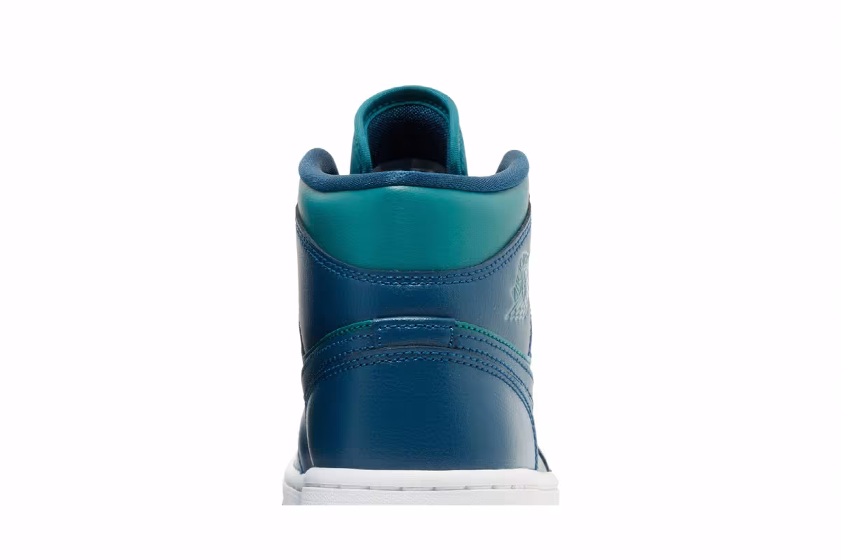Women's Air Jordan 1 Mid Teal French Blue, view 8