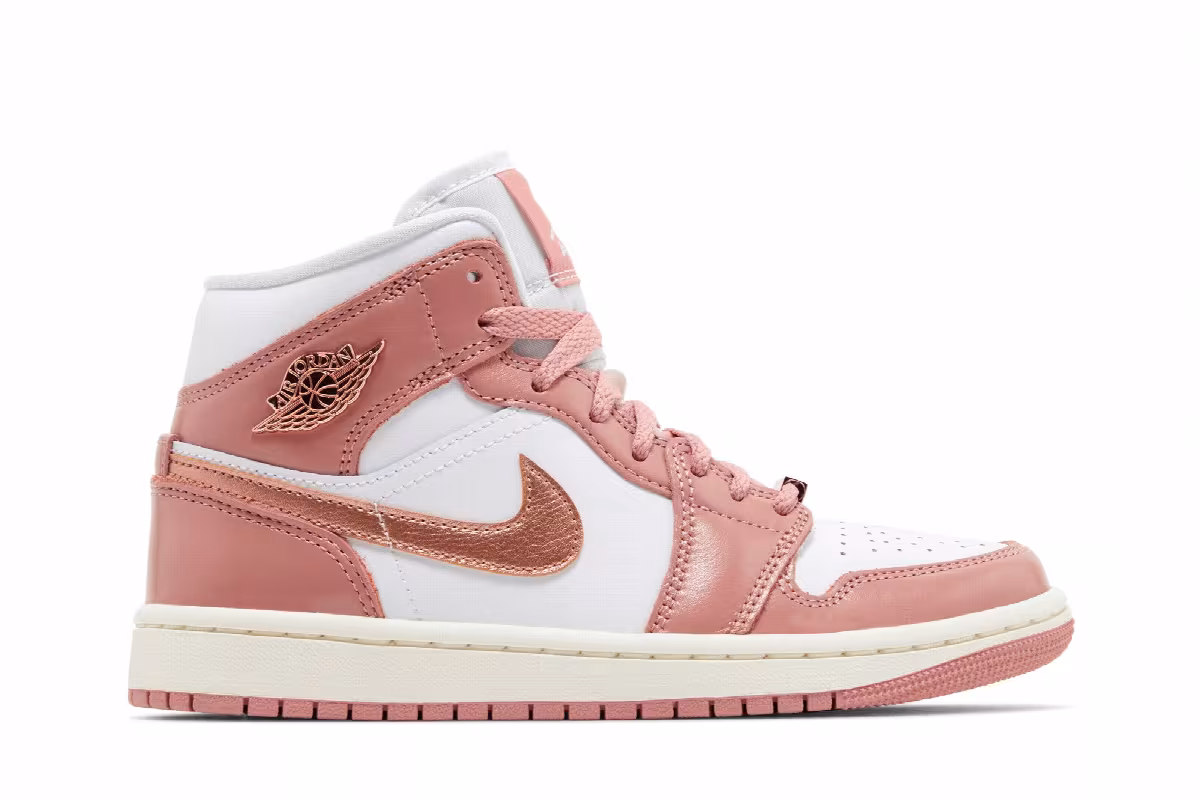 Women's Air Jordan 1 Mid SE Red Stardust, view 2