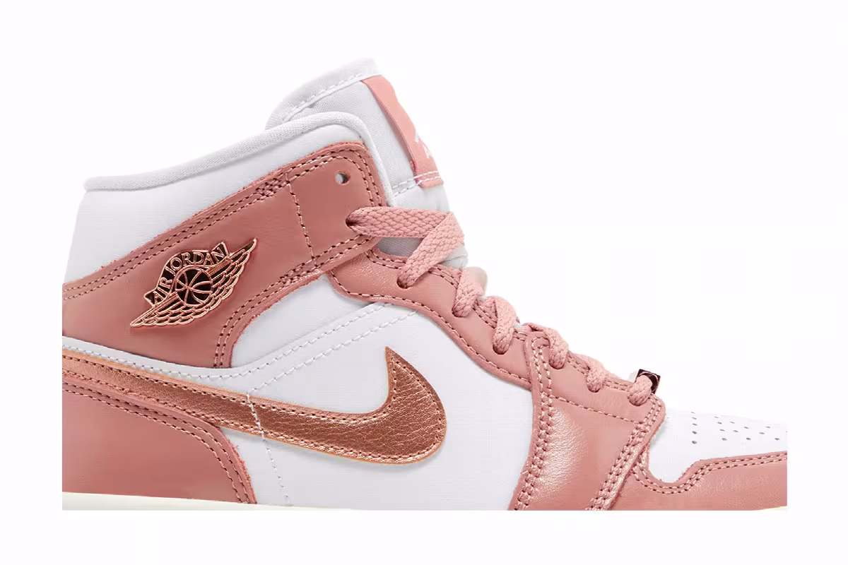 Women's Air Jordan 1 Mid SE Red Stardust, view 3