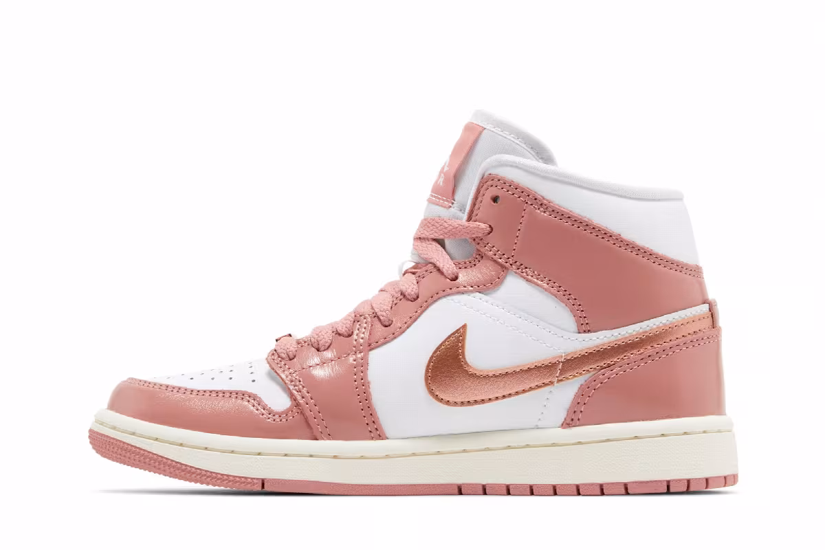 Women's Air Jordan 1 Mid SE Red Stardust, view 4