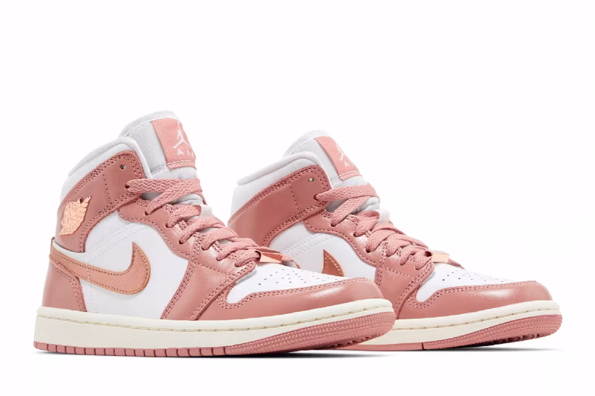 Women's Air Jordan 1 Mid SE Red Stardust, view 9