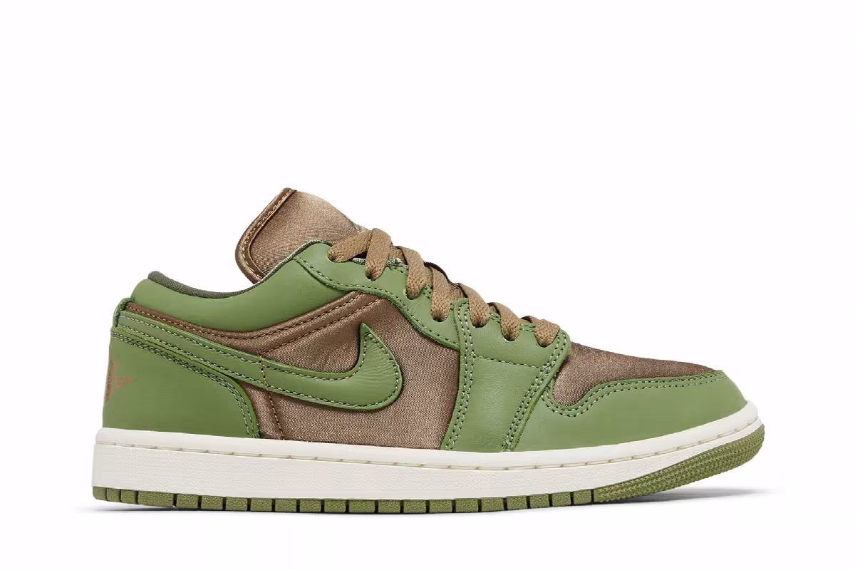 Women's Air Jordan 1 Low SE Olive Brown Kelp, view 2