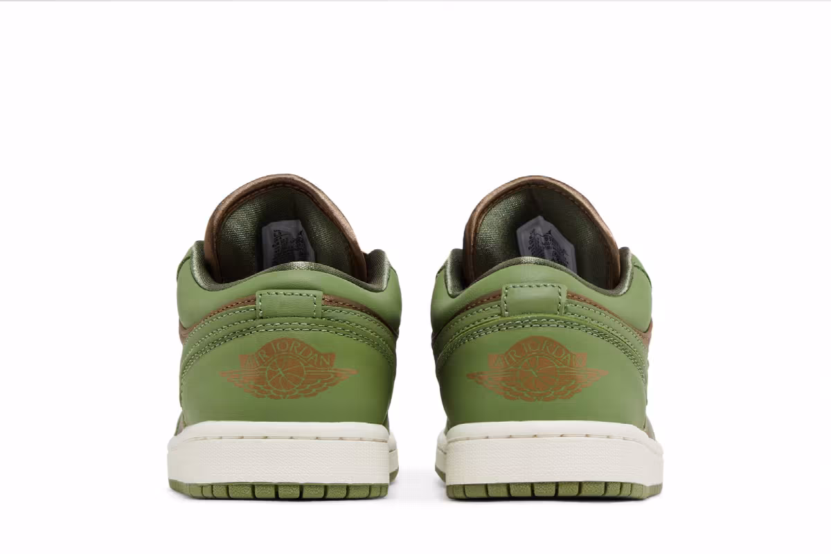 Women's Air Jordan 1 Low SE Olive Brown Kelp, view 7