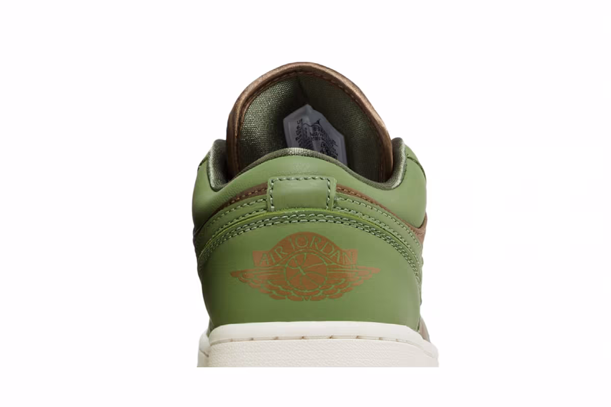 Women's Air Jordan 1 Low SE Olive Brown Kelp, view 8