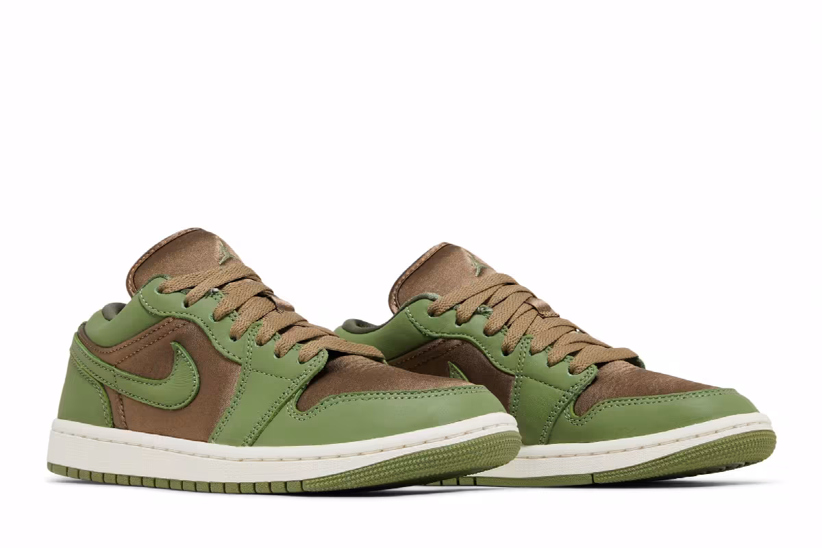 Women's Air Jordan 1 Low SE Olive Brown Kelp, view 9