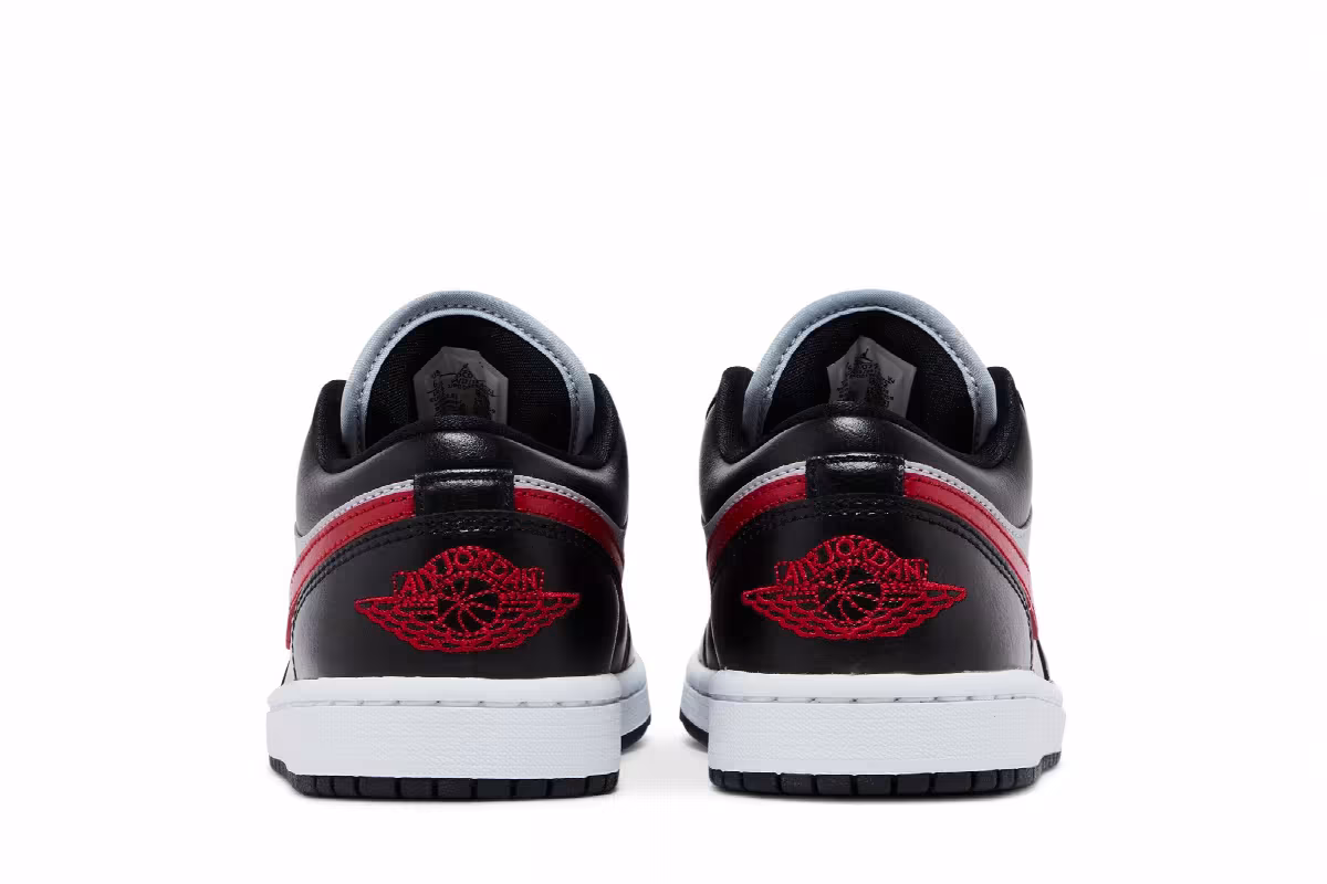 Women's Air Jordan 1 Low Wolf Grey Gym Red, view 7