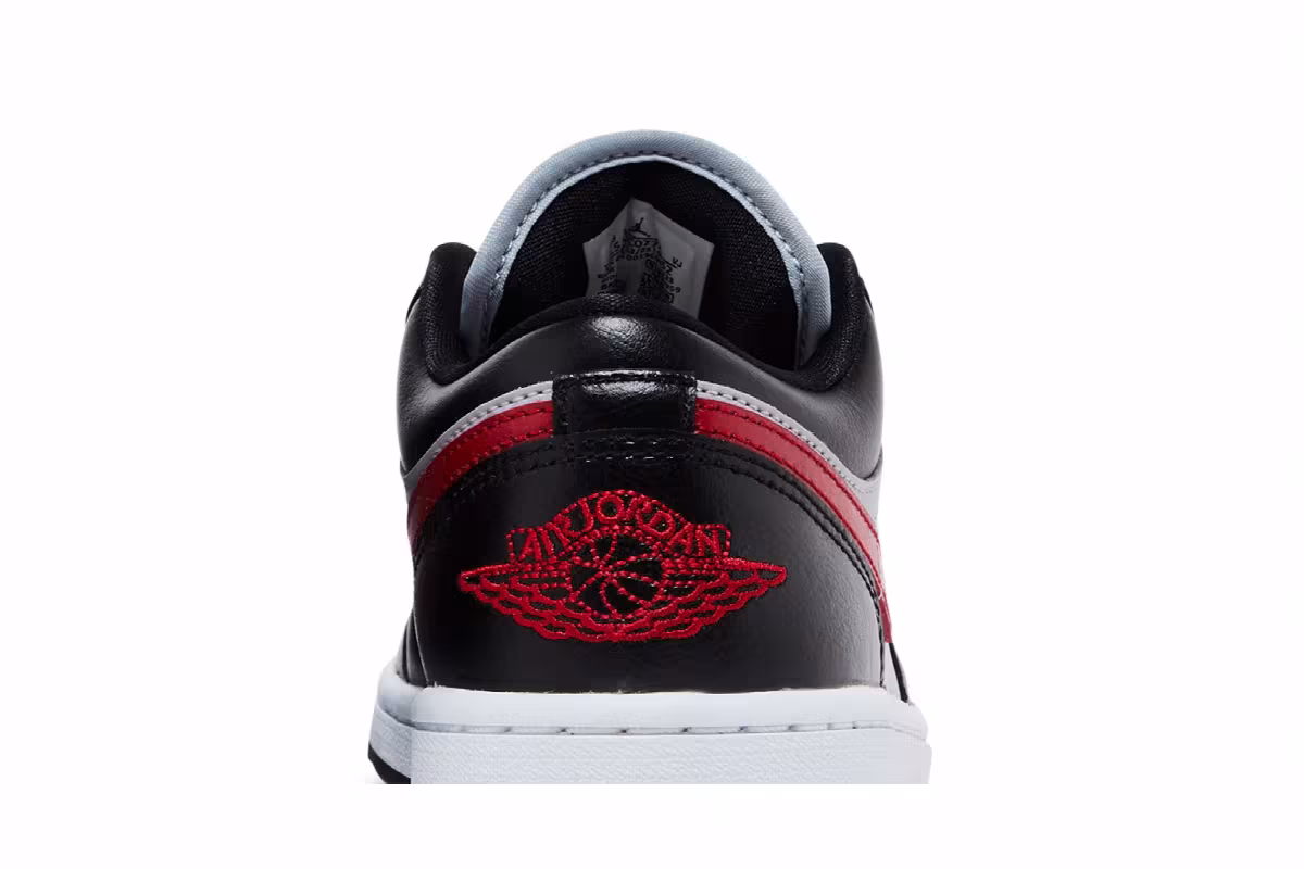 Women's Air Jordan 1 Low Wolf Grey Gym Red, view 8