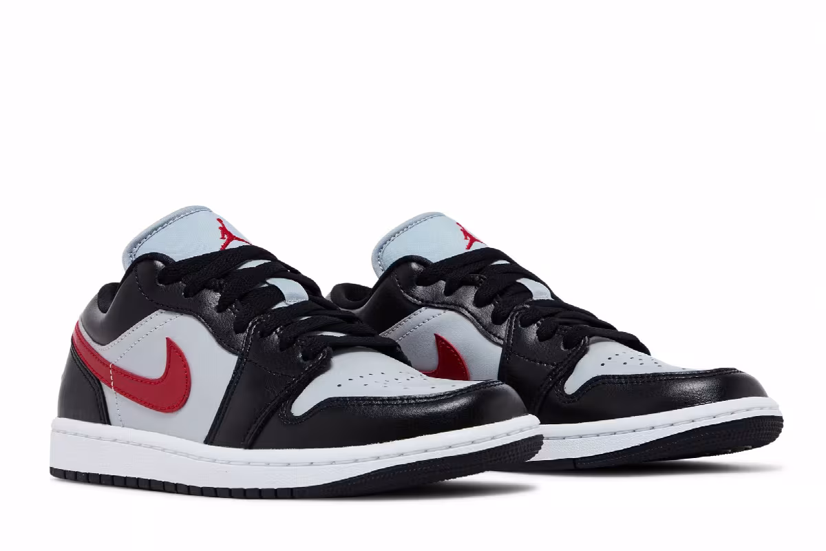 Women's Air Jordan 1 Low Wolf Grey Gym Red, view 9