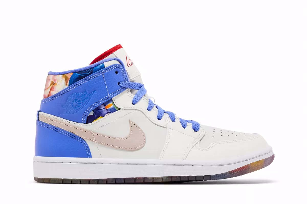 Women's Air Jordan 1 Mid SE Valentine's Day Bouquet, view 2