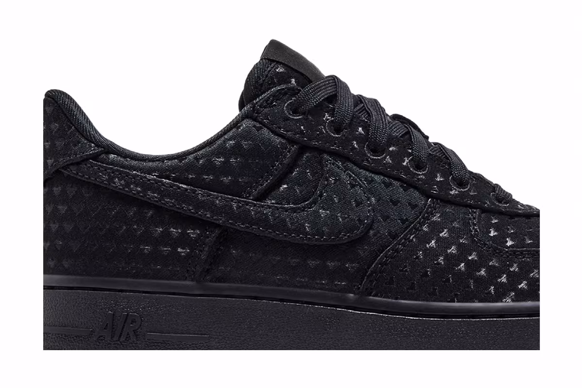 Nike Women's Air Force 1 Low Valentine's Day Triple Black 2026, view 3