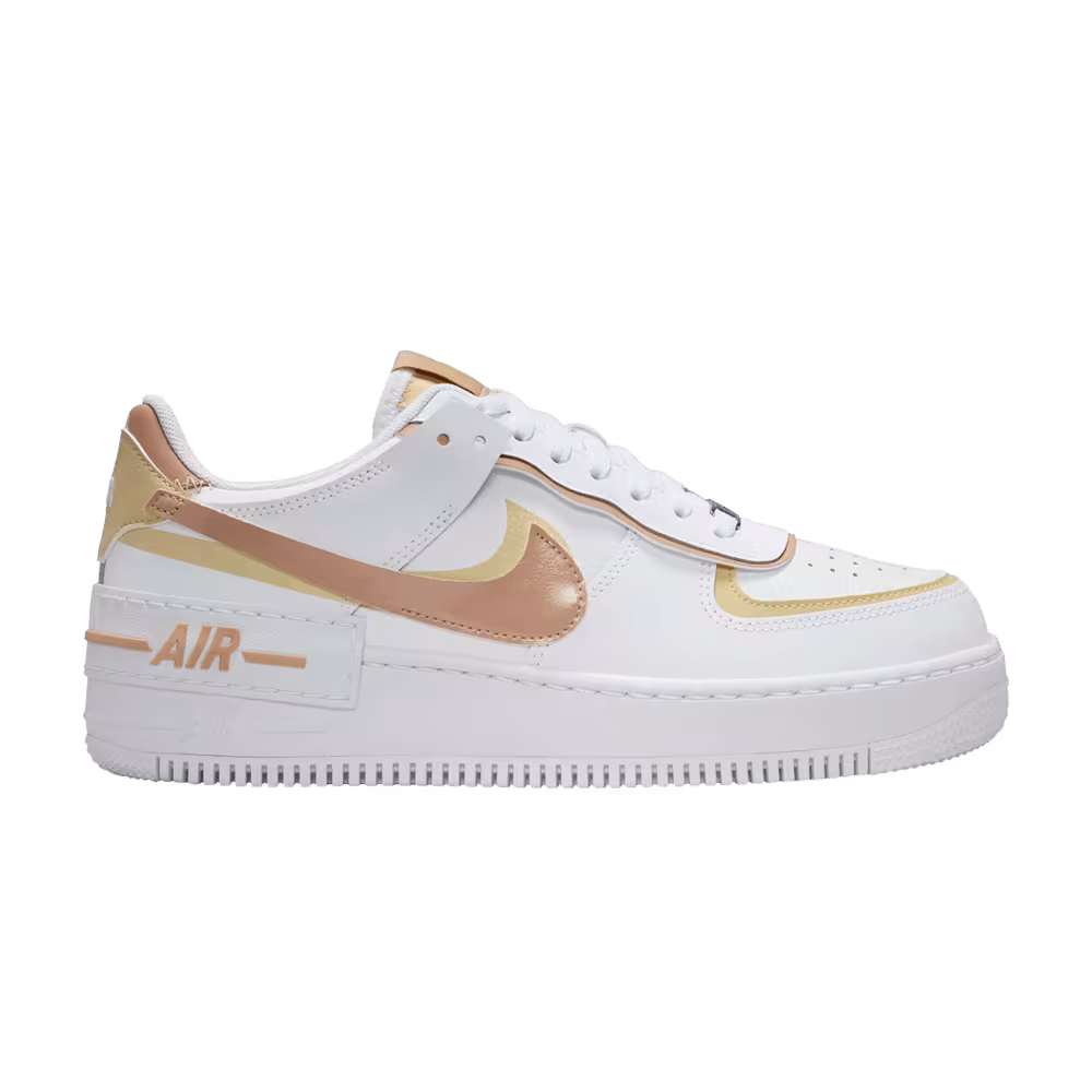 Nike Women's Air Force 1 Shadow White Team Gold Hemp
