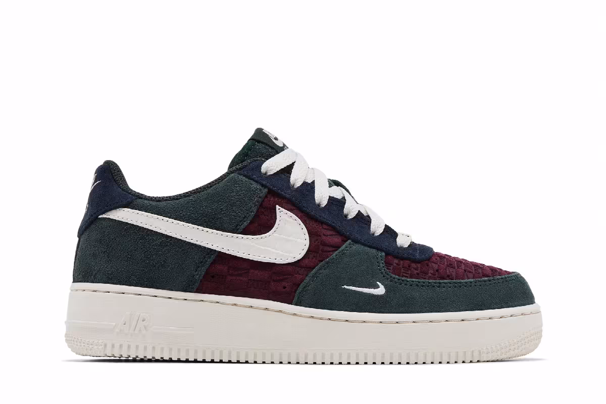 Kith x Nike Air Force 1 Low GS Night Maroon, view 2