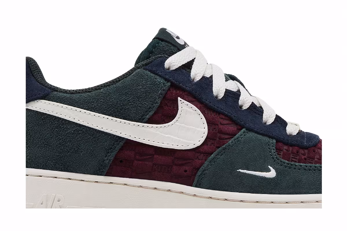 Kith x Nike Air Force 1 Low GS Night Maroon, view 3