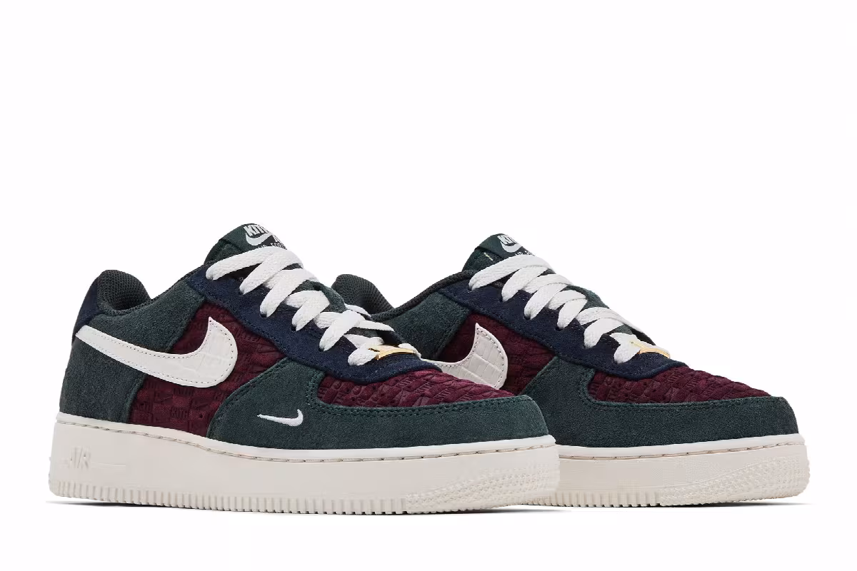 Kith x Nike Air Force 1 Low GS Night Maroon, view 9