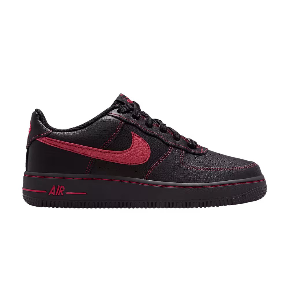 Nike Air Force 1 LV8 GS Black/Black/Black/University Red
