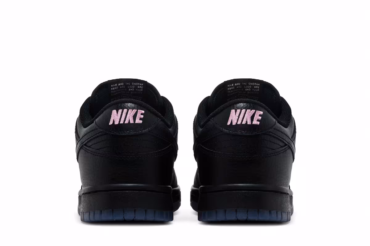 Nike Dunk Low Black Pink Rise, view 7