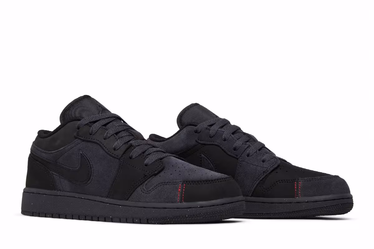 Air Jordan 1 Low SE Craft GS Dark Smoke Red, view 9