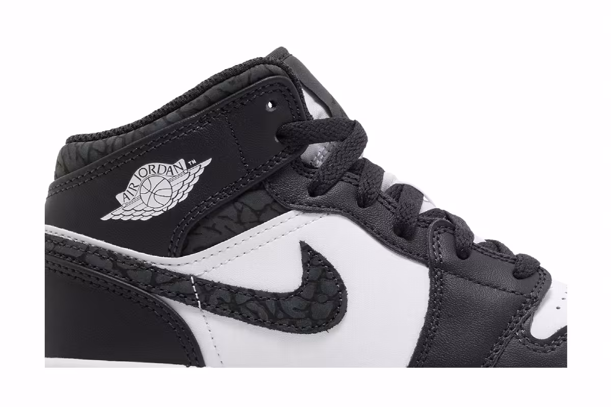 Air Jordan 1 Mid SE GS Panda Elephant, view 3