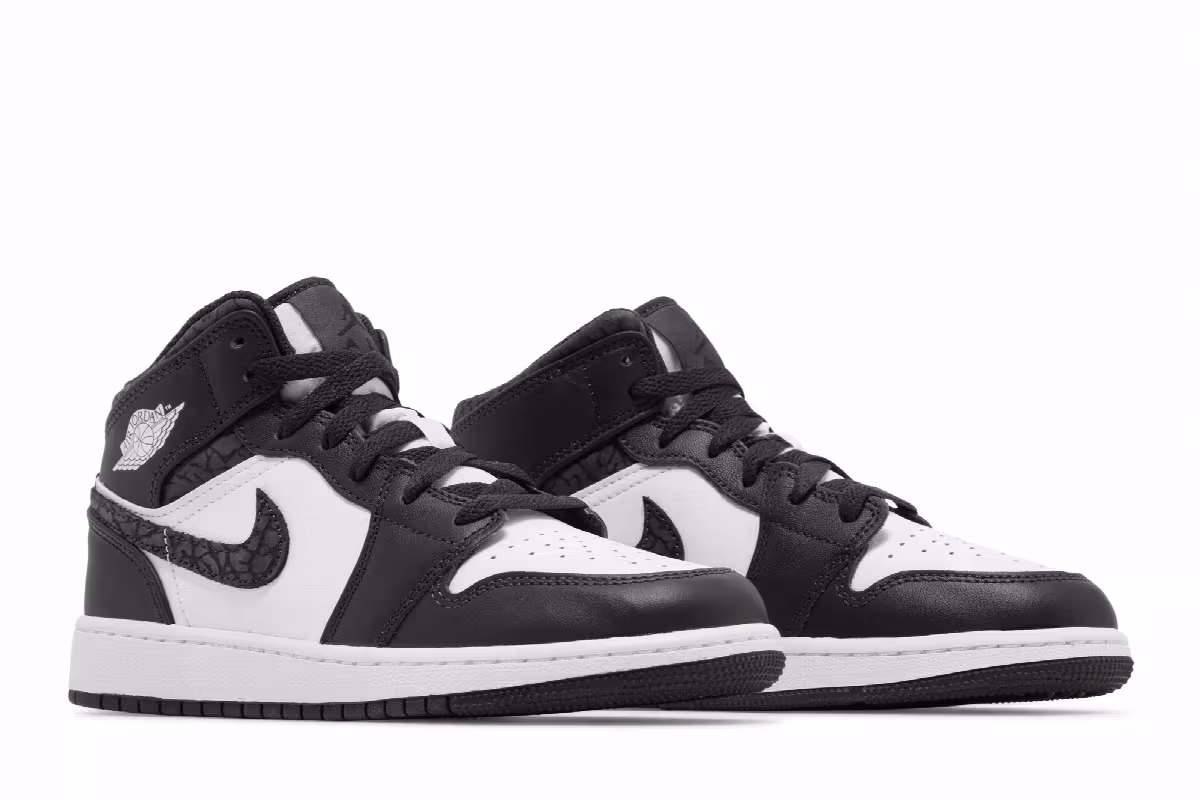 Air Jordan 1 Mid SE GS Panda Elephant, view 9