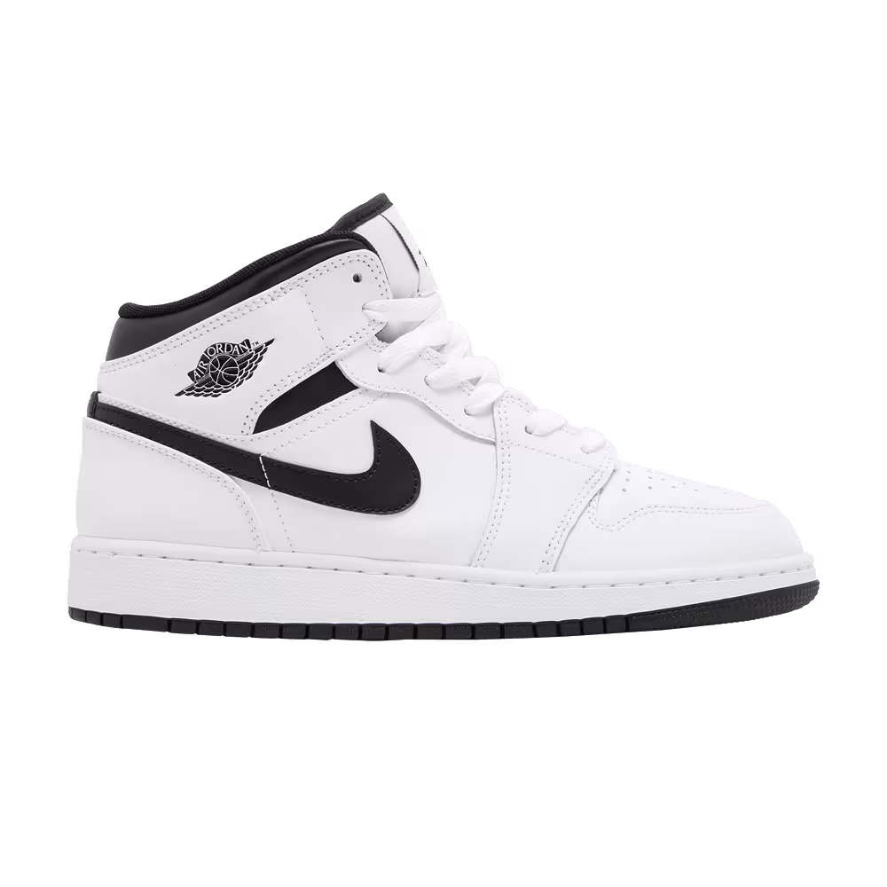 Air Jordan 1 Mid GS White Black