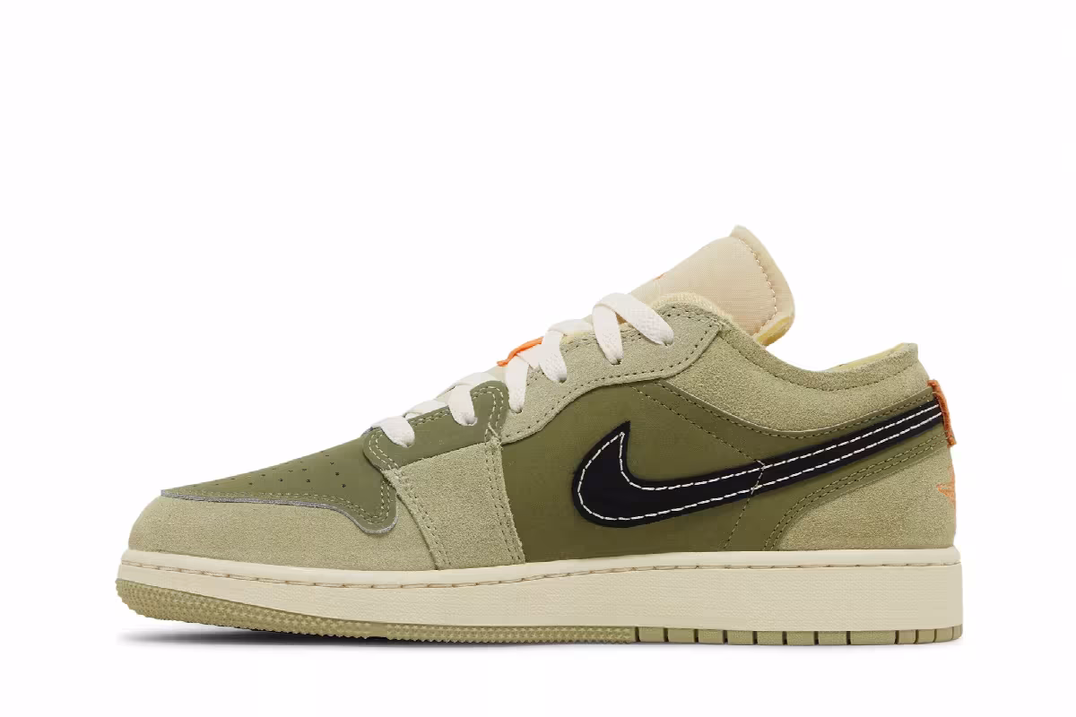 Air Jordan 1 Low SE Craft GS Sky J Light Olive, view 4